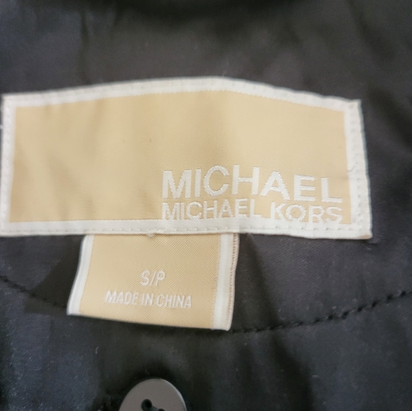 Black Michael Kors Lined Trench Coat Size SP - Picture 10 of 14